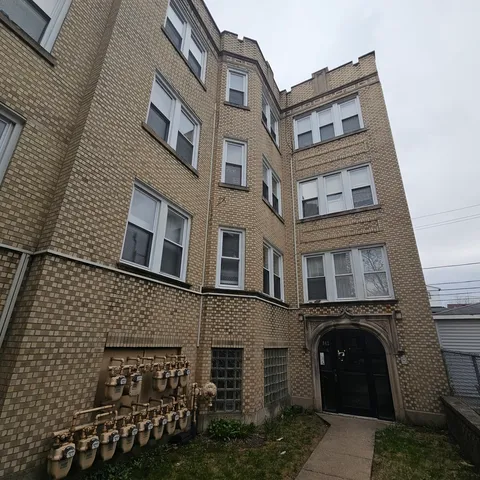 a front view of a building