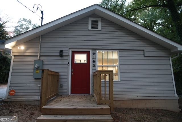 a front view of a house