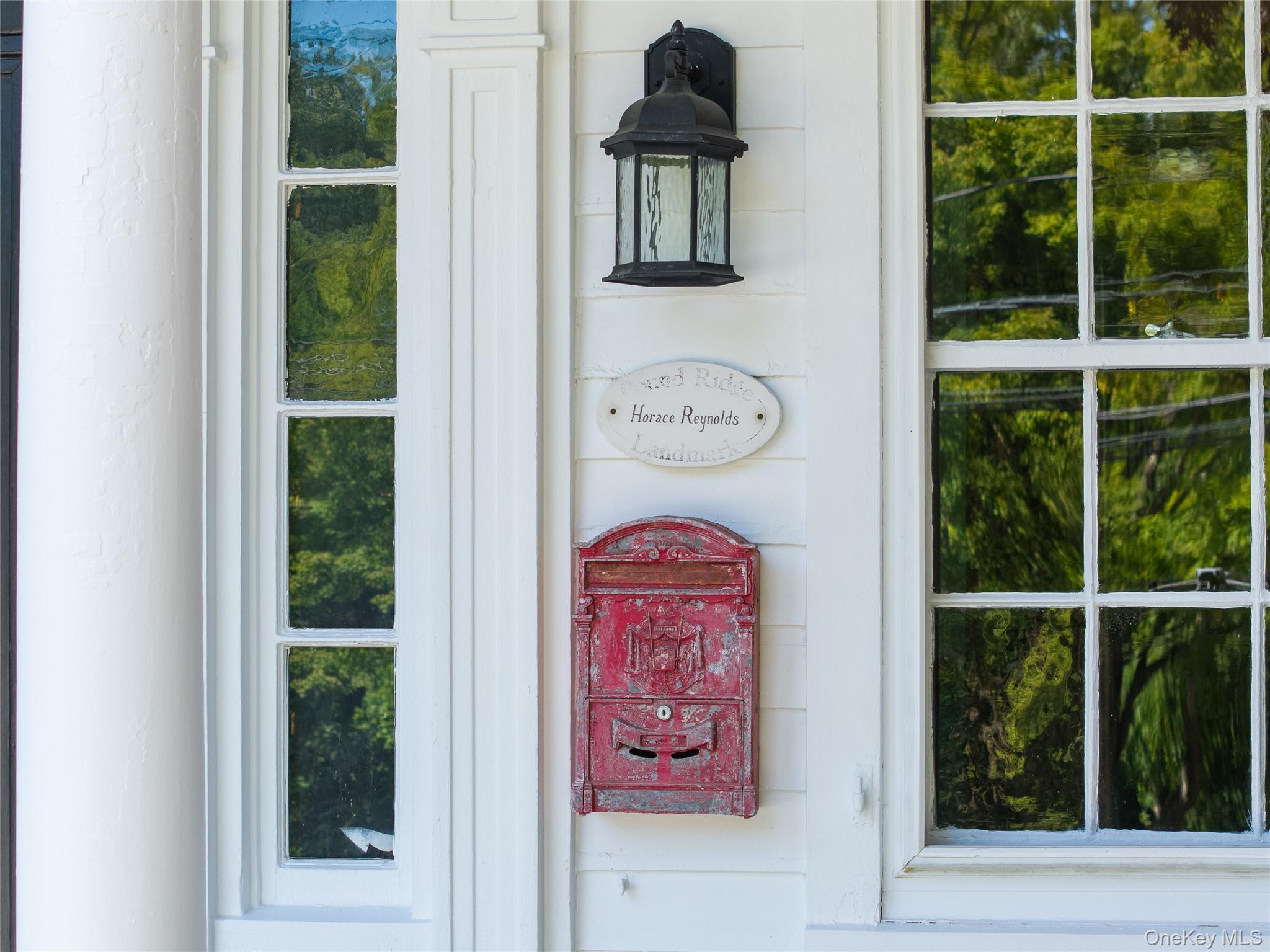 18 Salem Road Pound Ridge, NY 10576 - Photo 2 of 27 The Horace Reynolds House plaque and mailbox