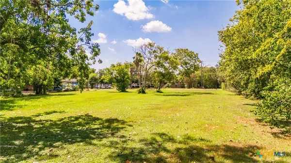 a view of yard and swimming pool