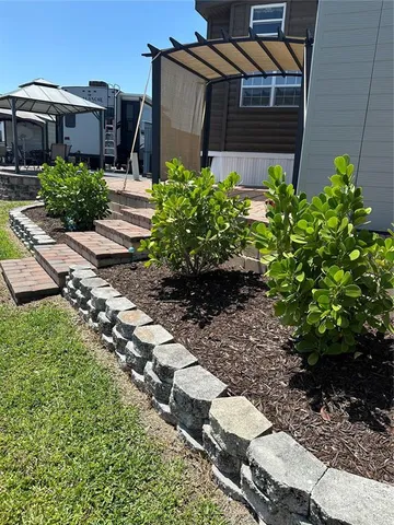 a view of a lake with houses