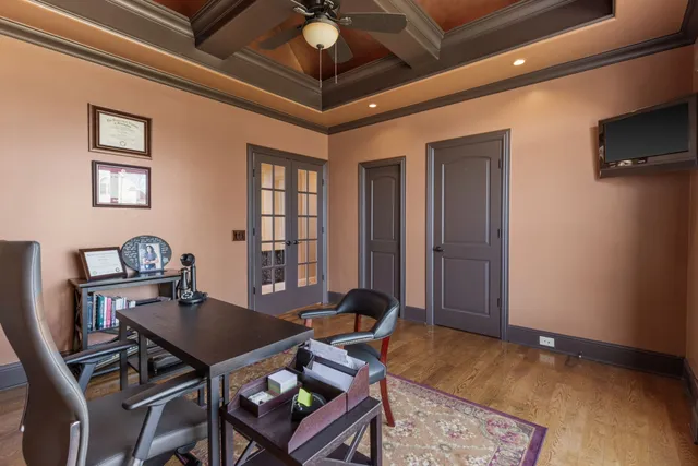 a bathroom with a bathtub and shower