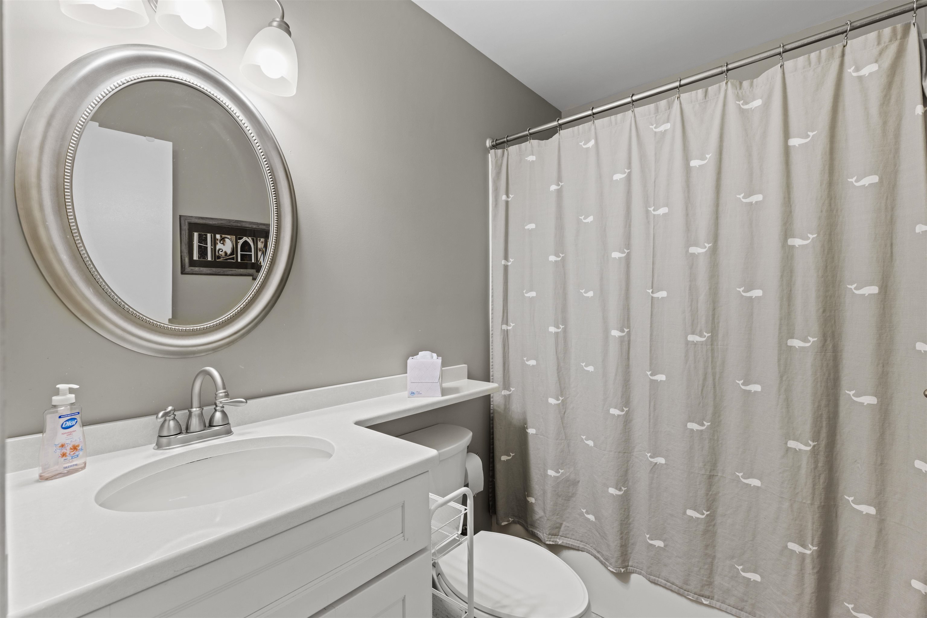 9 Jackson Street, Unit 506 Cape May, NJ 08204 - Photo 20 of 29 a bathroom with a sink a mirror a toilet and a mirror