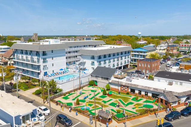 a view of a city with tall buildings