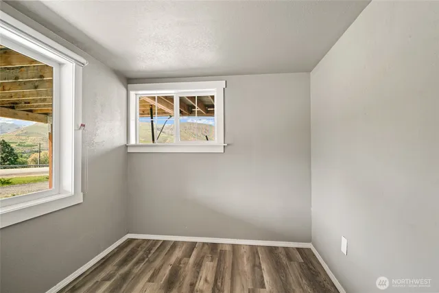 an empty room with a window