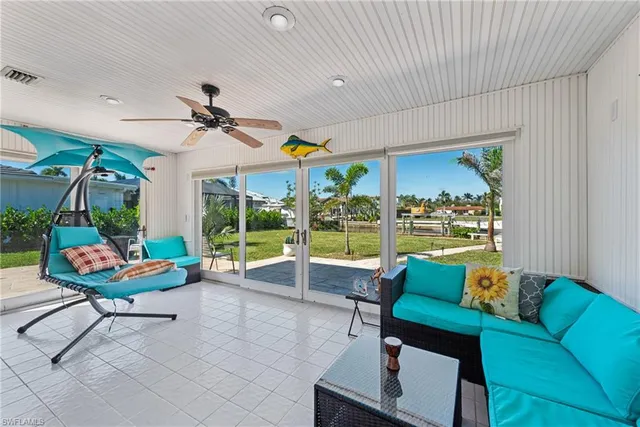 a outdoor living space with furniture