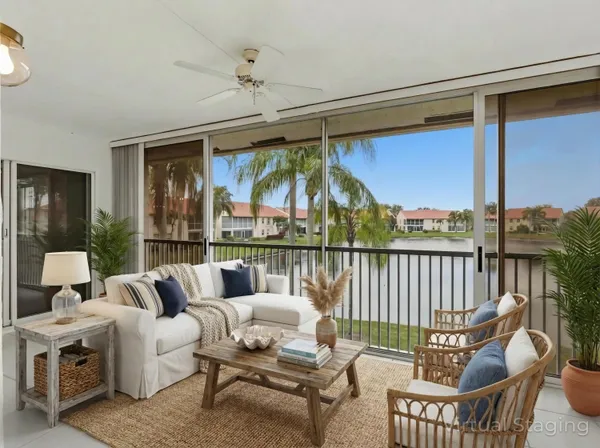 a outdoor living space with furniture