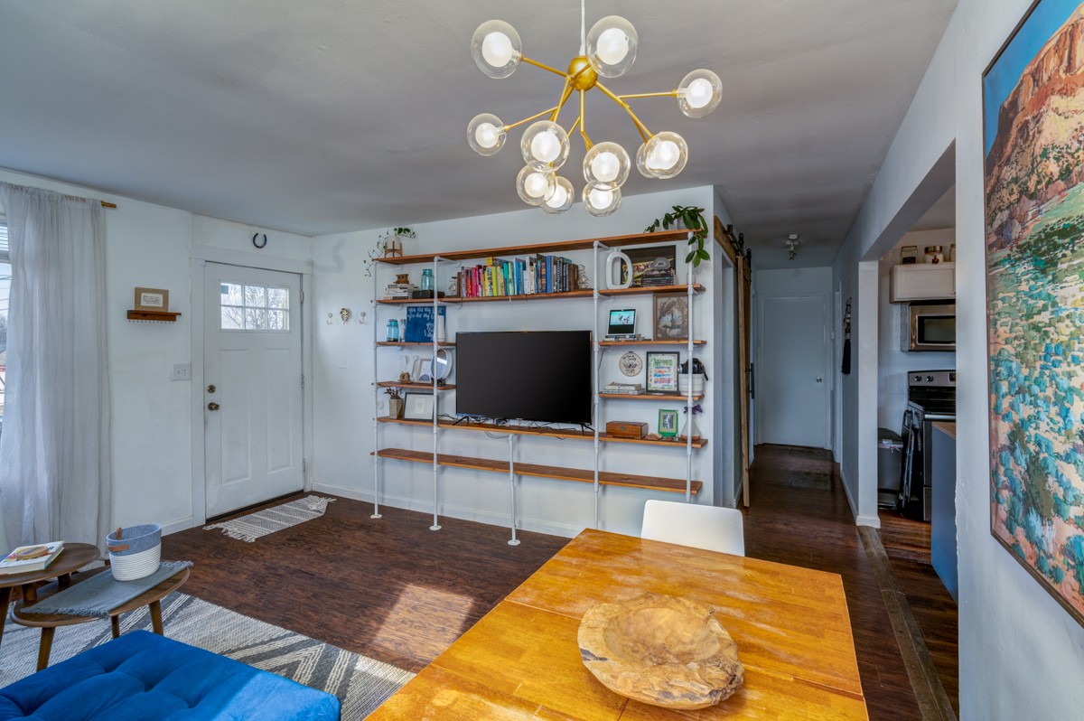 1447 Dolan Road Nashville, TN 37218 - Photo 5 of 20 a bedroom with a bed and a flat screen tv