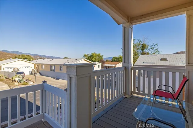 a outdoor view with a sitting space