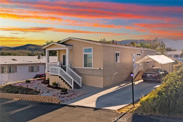 a view of a house with a patio