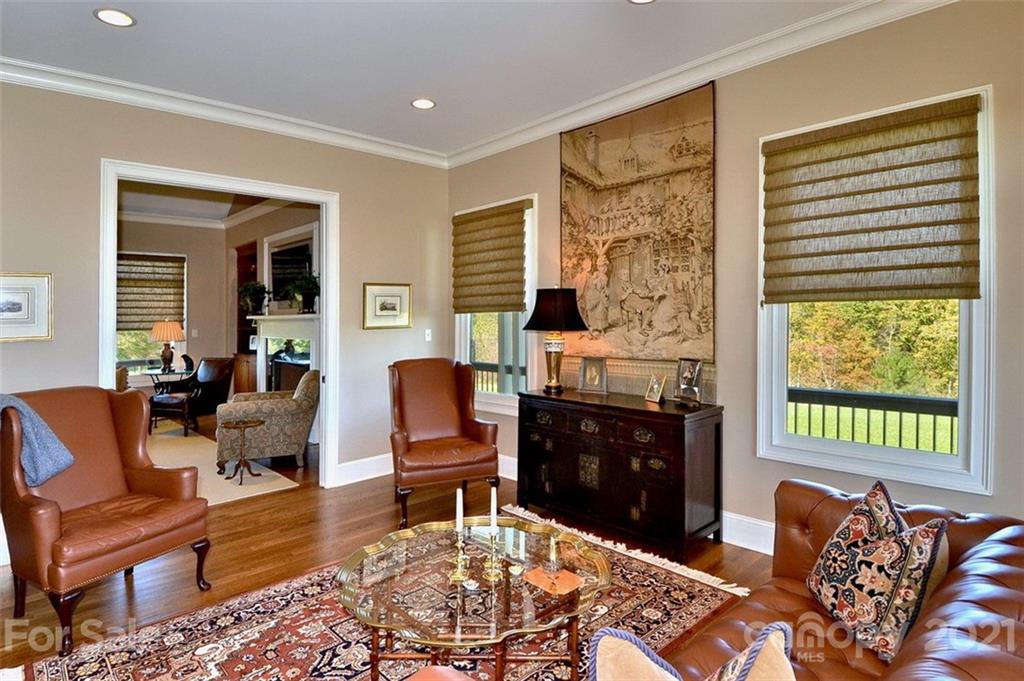 352 Windflower Ln Mill Spring Tryon, NC 28782 - Photo 4 of 43 a living room with furniture a rug and a fireplace