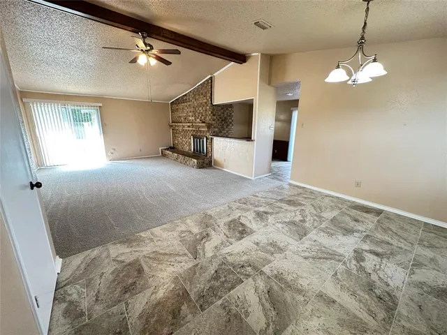 a view of a livingroom with a chandelier