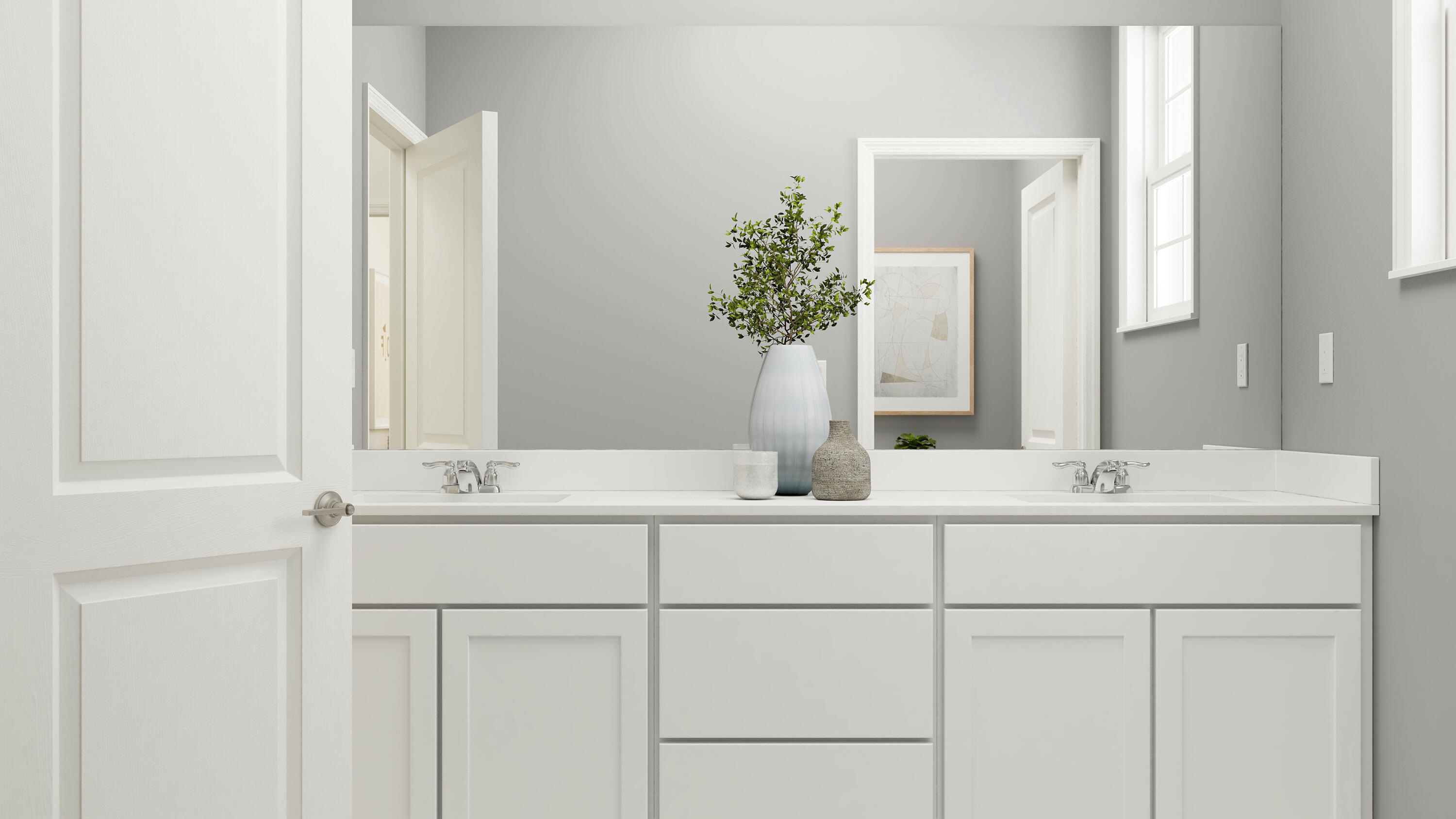 9299 Pearch Lane Boynton Beach, FL 33437 - Photo 7 of 12 a bathroom with a sink and a mirror