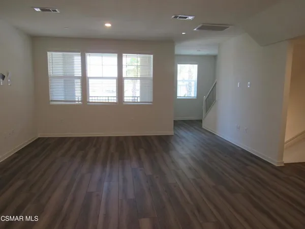 a view of a balcony with window