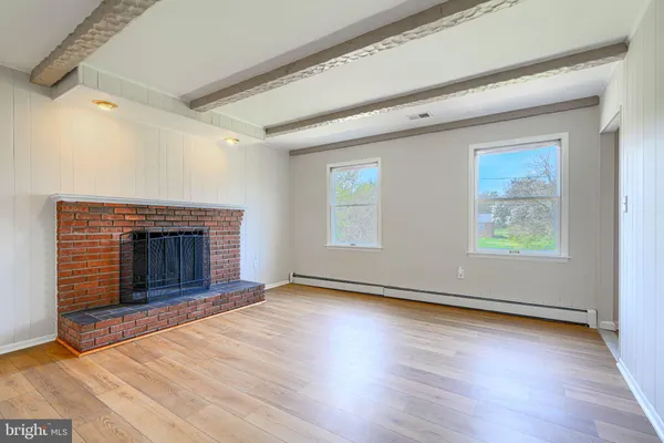 a view of an empty room and window