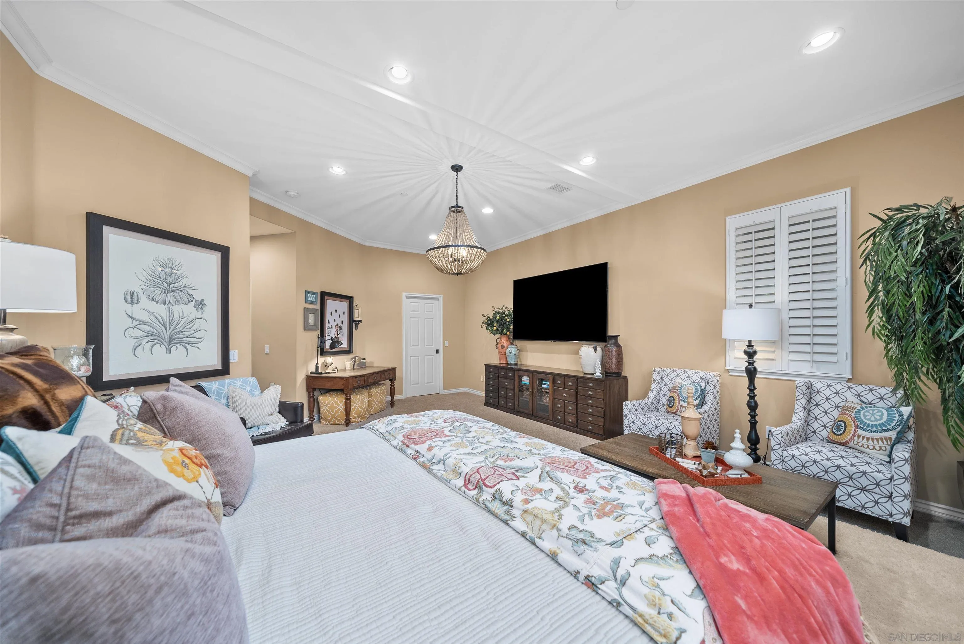 3307 Wentworth Drive Jamul, CA 91935 - Photo 22 of 75 a bedroom with a bed and a flat screen tv