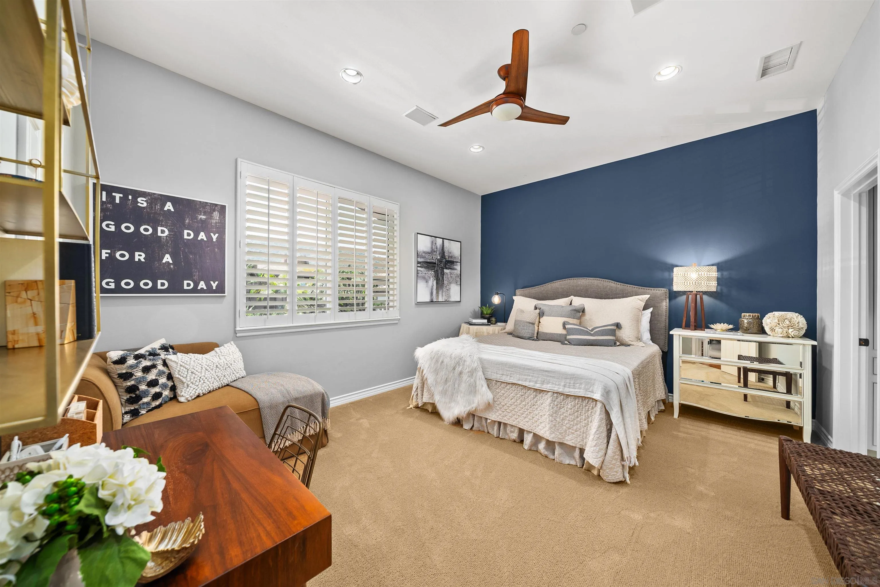 3307 Wentworth Drive Jamul, CA 91935 - Photo 49 of 75 a bedroom with furniture and a large window