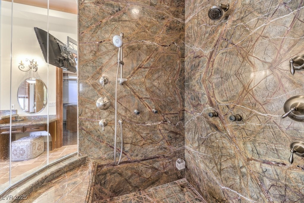 2780 El Camino Road Las Vegas, NV 89146 - Photo 45 of 91 Full bathroom featuring a marble finish shower