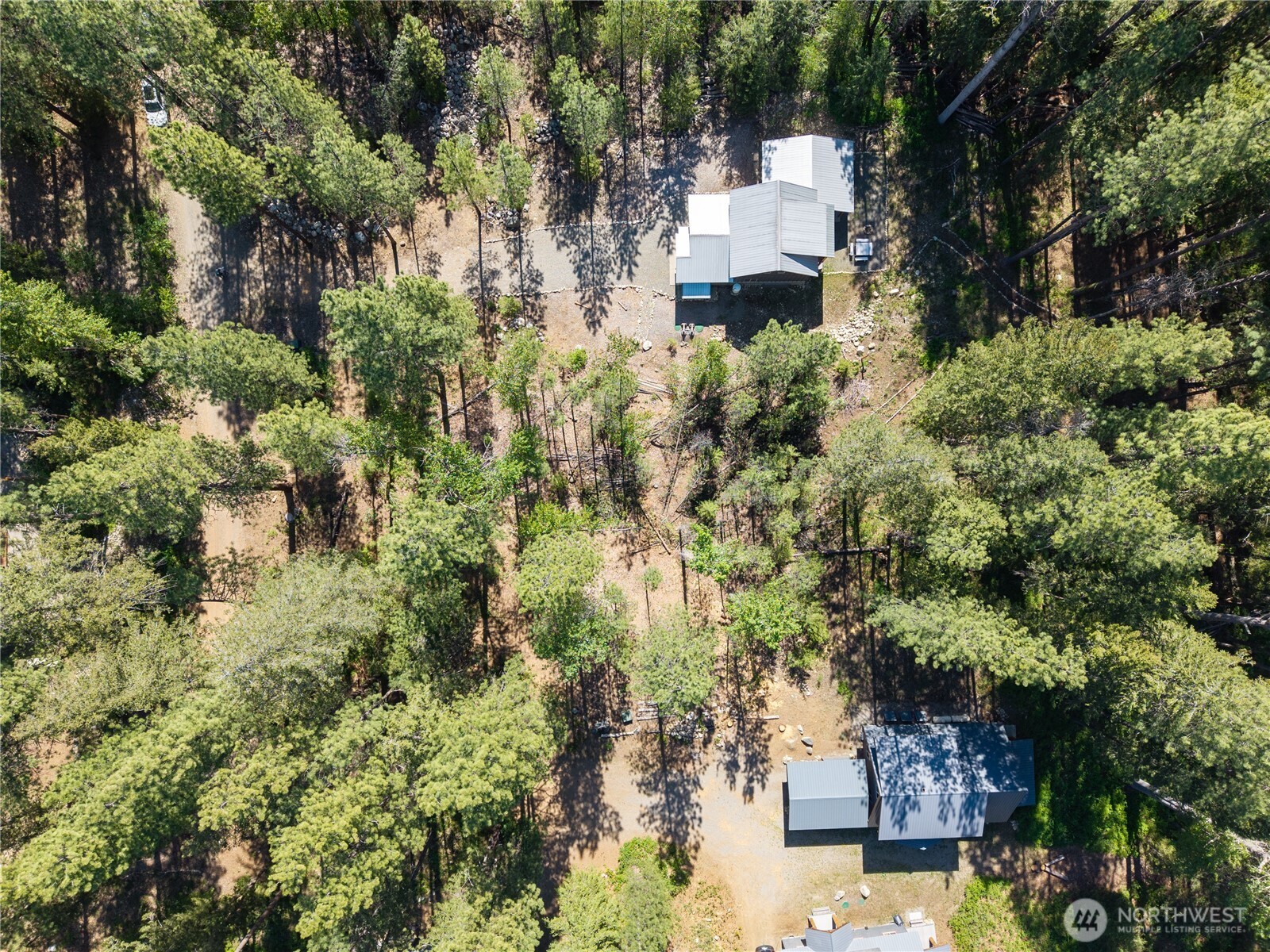 3 Mazama Bridge Road Mazama, WA 98833 - Photo 22 of 29 an aerial view of a house with a yard and garden