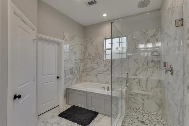 a view of a backyard with swimming pool