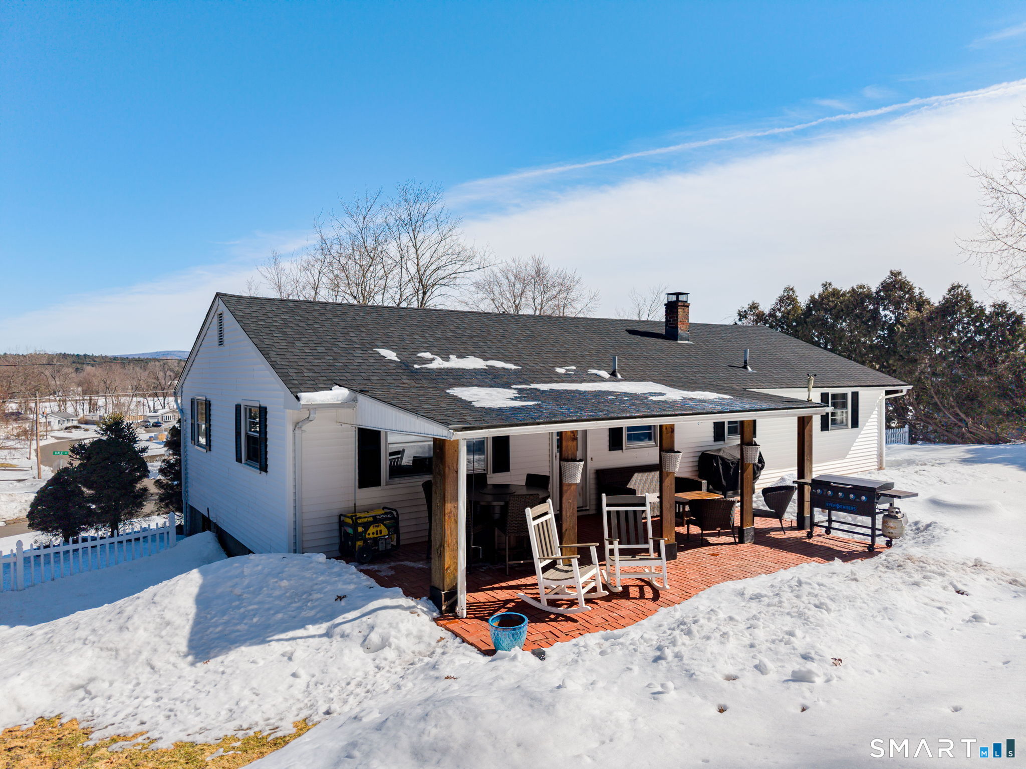 9 Hale Road Enfield, CT 06082 - Photo 34 of 40 a view of a house with wooden roof and sitting space