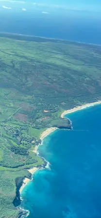 a view of an ocean and beach
