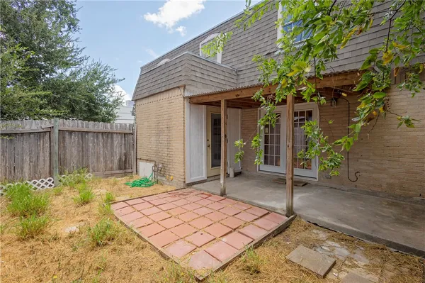 a backyard of a house
