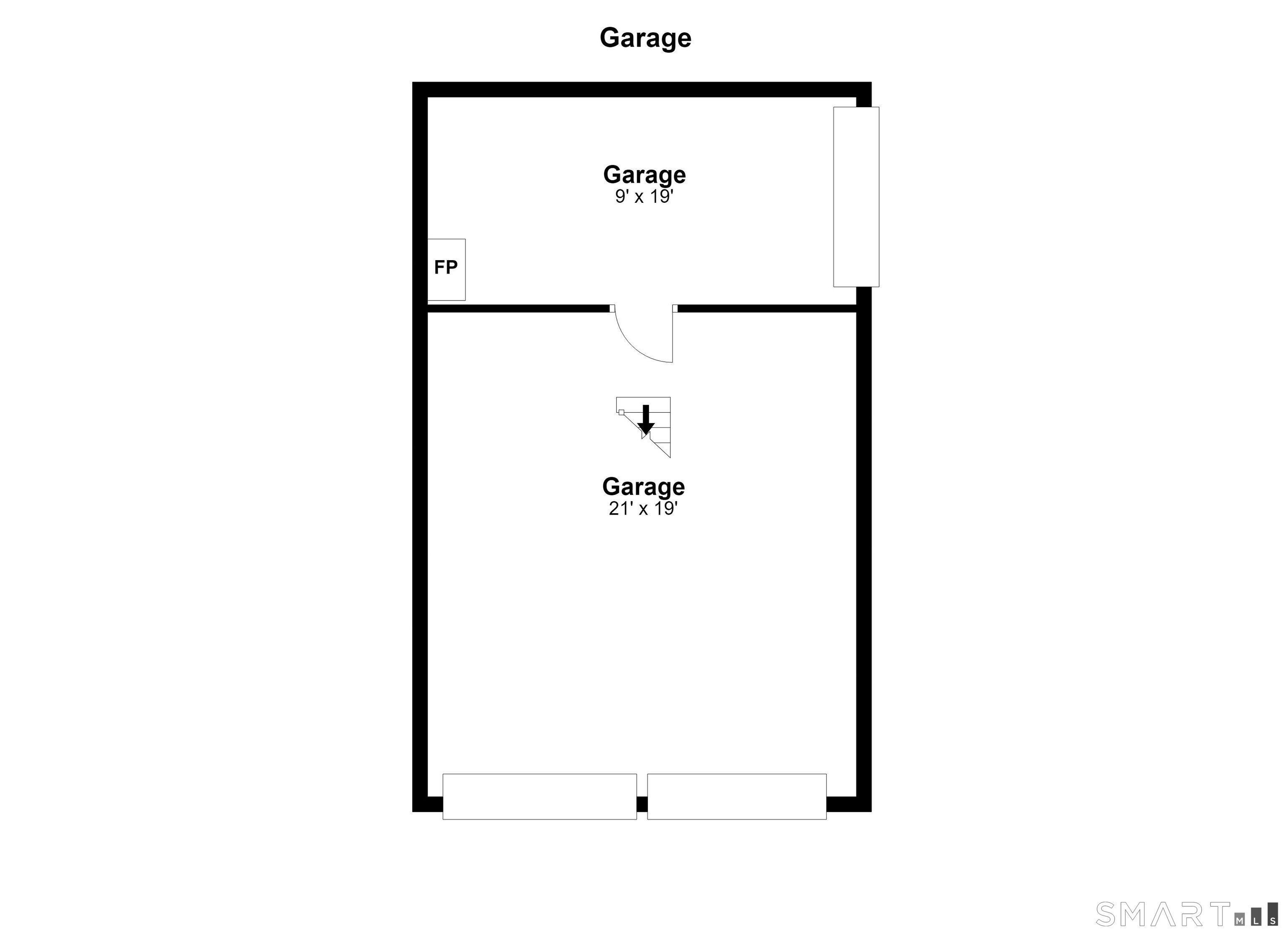 312 Bennett Street Fairfield, CT 06825 - Photo 40 of 40 Garage floor plan