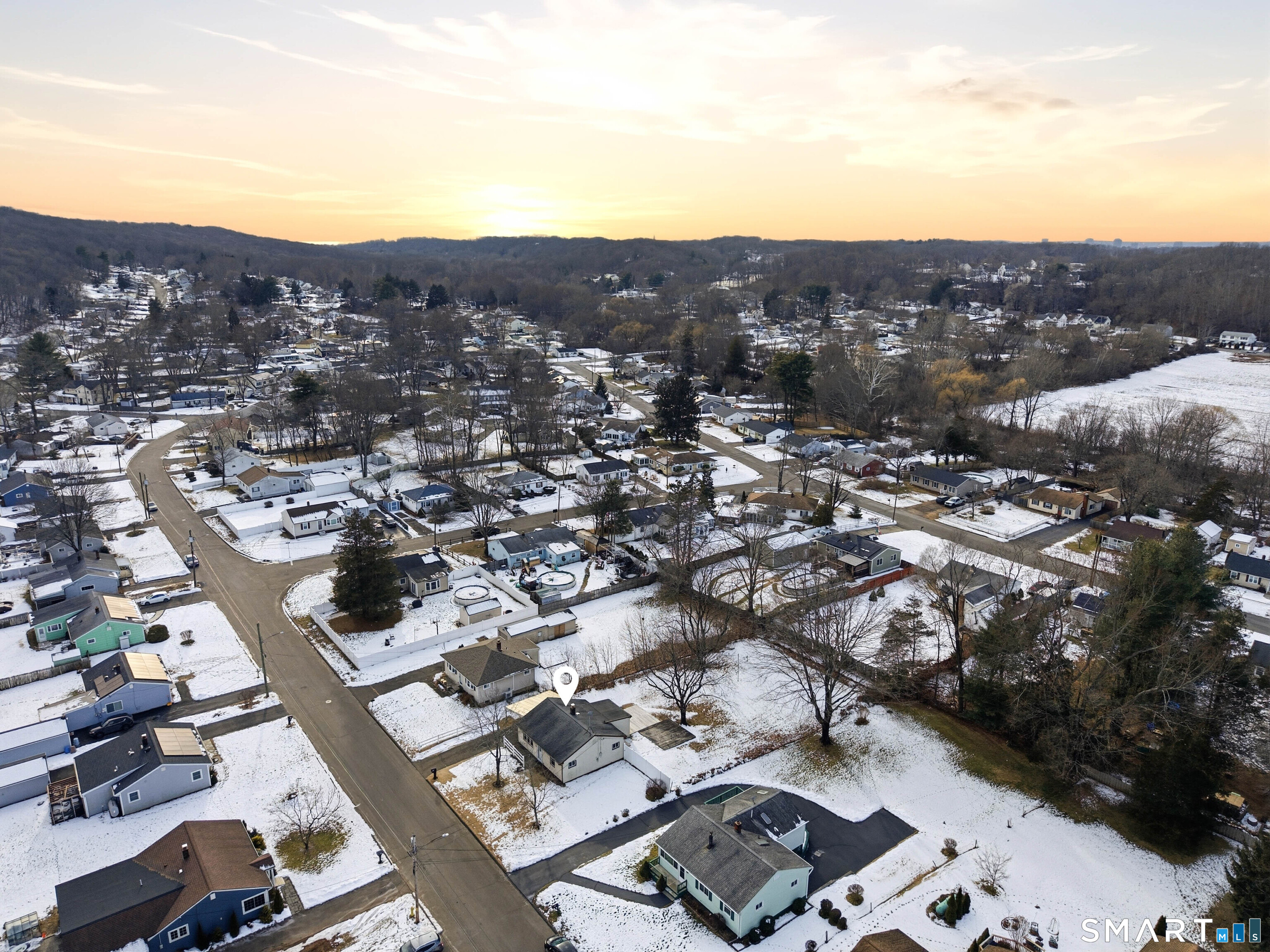 57 Hellstrom Road East Haven, CT 06512 - Photo 32 of 36 an aerial view of residential houses with city view