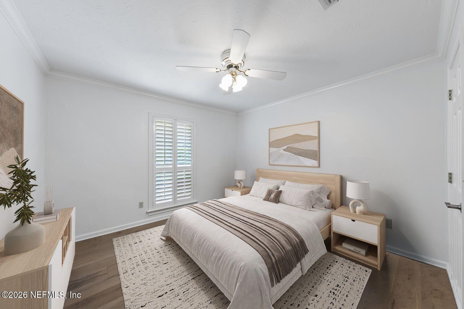240 Shell Bluff Court Ponte Vedra Beach, FL 32082 - Photo 34 of 53 a bedroom with a large bed and a chandelier