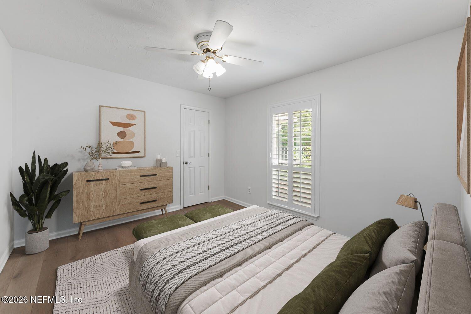 240 Shell Bluff Court Ponte Vedra Beach, FL 32082 - Photo 36 of 53 a bedroom with a bed and ceiling fan