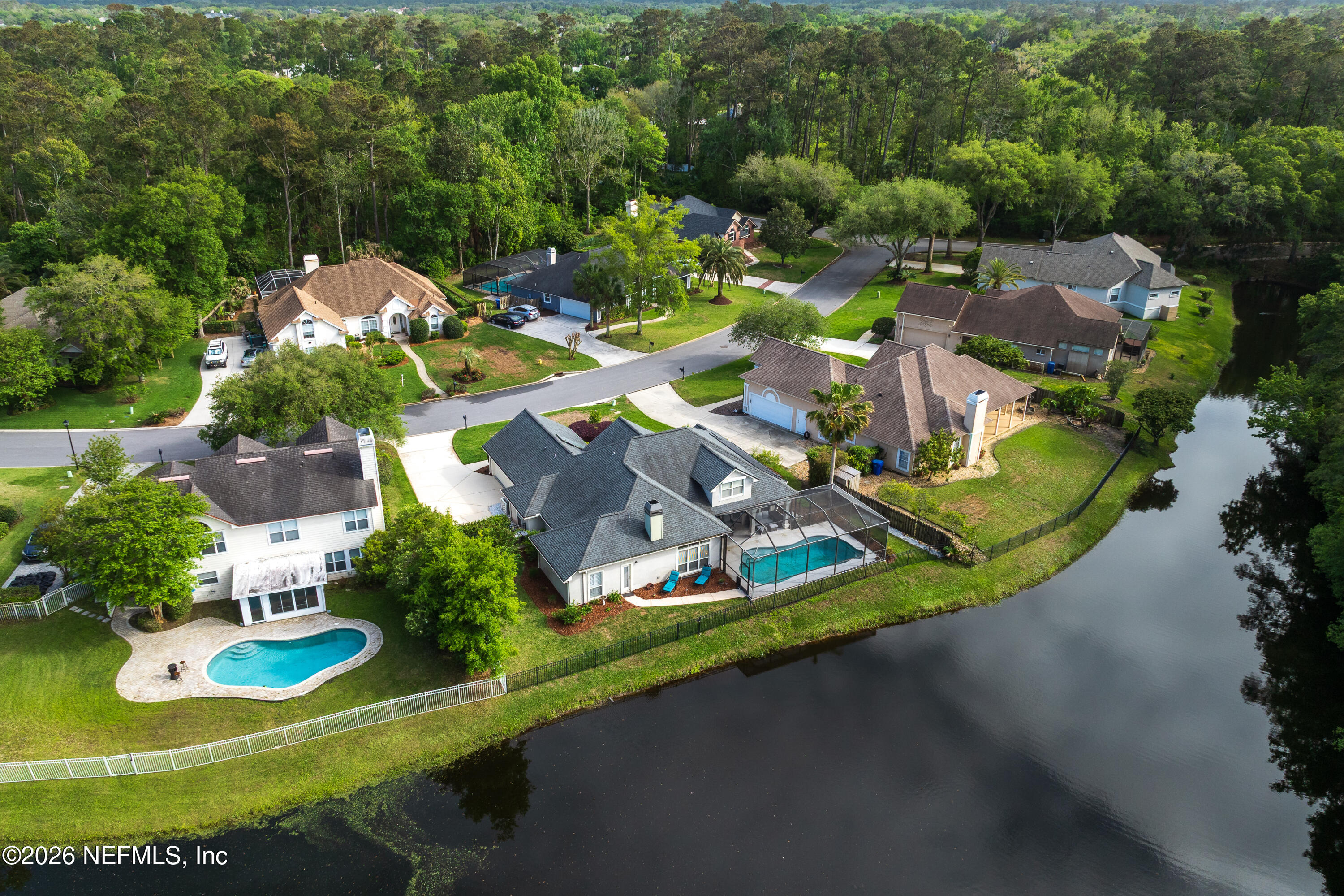 240 Shell Bluff Court Ponte Vedra Beach, FL 32082 - Photo 47 of 53 an aerial view of a house with yard swimming pool and outdoor seating