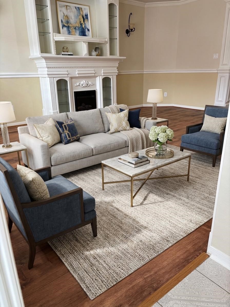 903 Christopher Baytown, TX 77521 - Photo 6 of 22 a living room with furniture and a fireplace