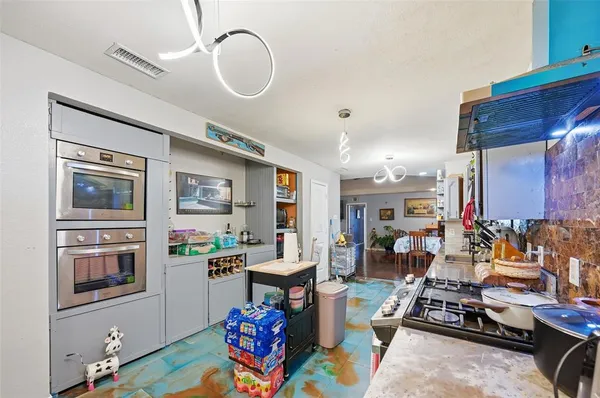 a living room filled with furniture