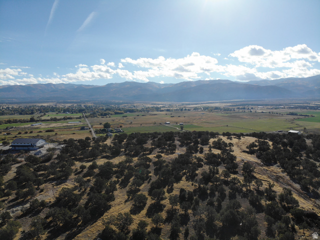 View of mountain background with rural landscape