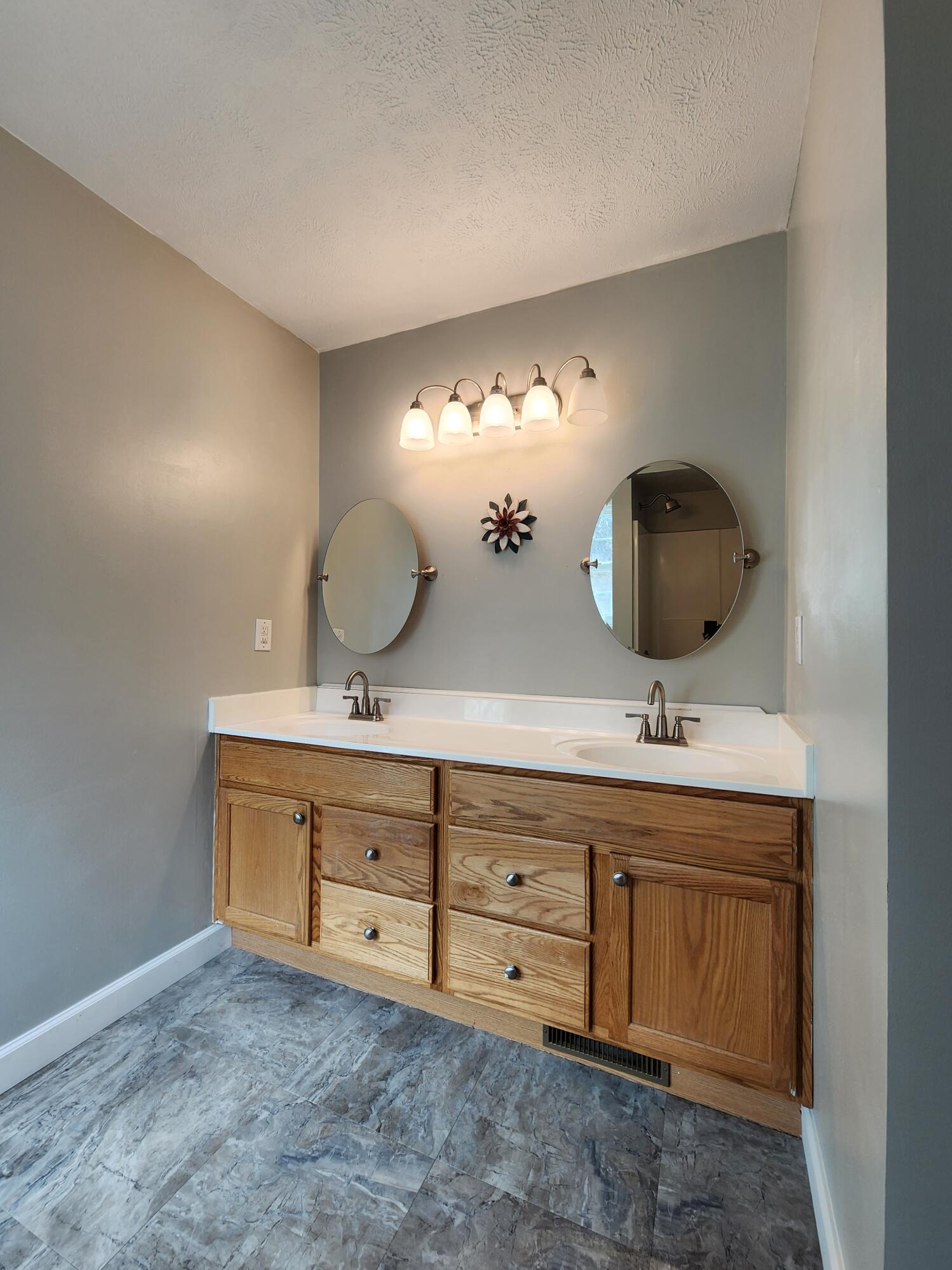 1189 Foothills Road Callaway, VA 24067 - Photo 16 of 21 a bathroom with a double vanity sink and a mirror