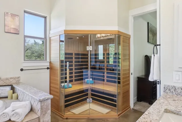 a room with furniture and a window