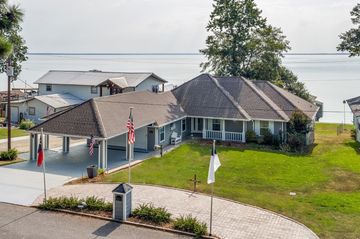 a view of a house with swimming pool