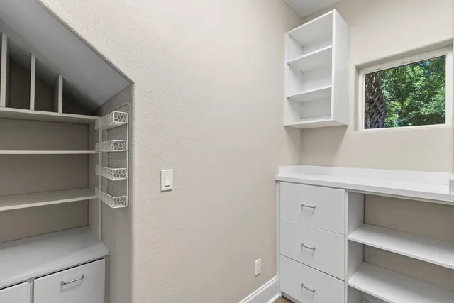 a view of storage and utility room