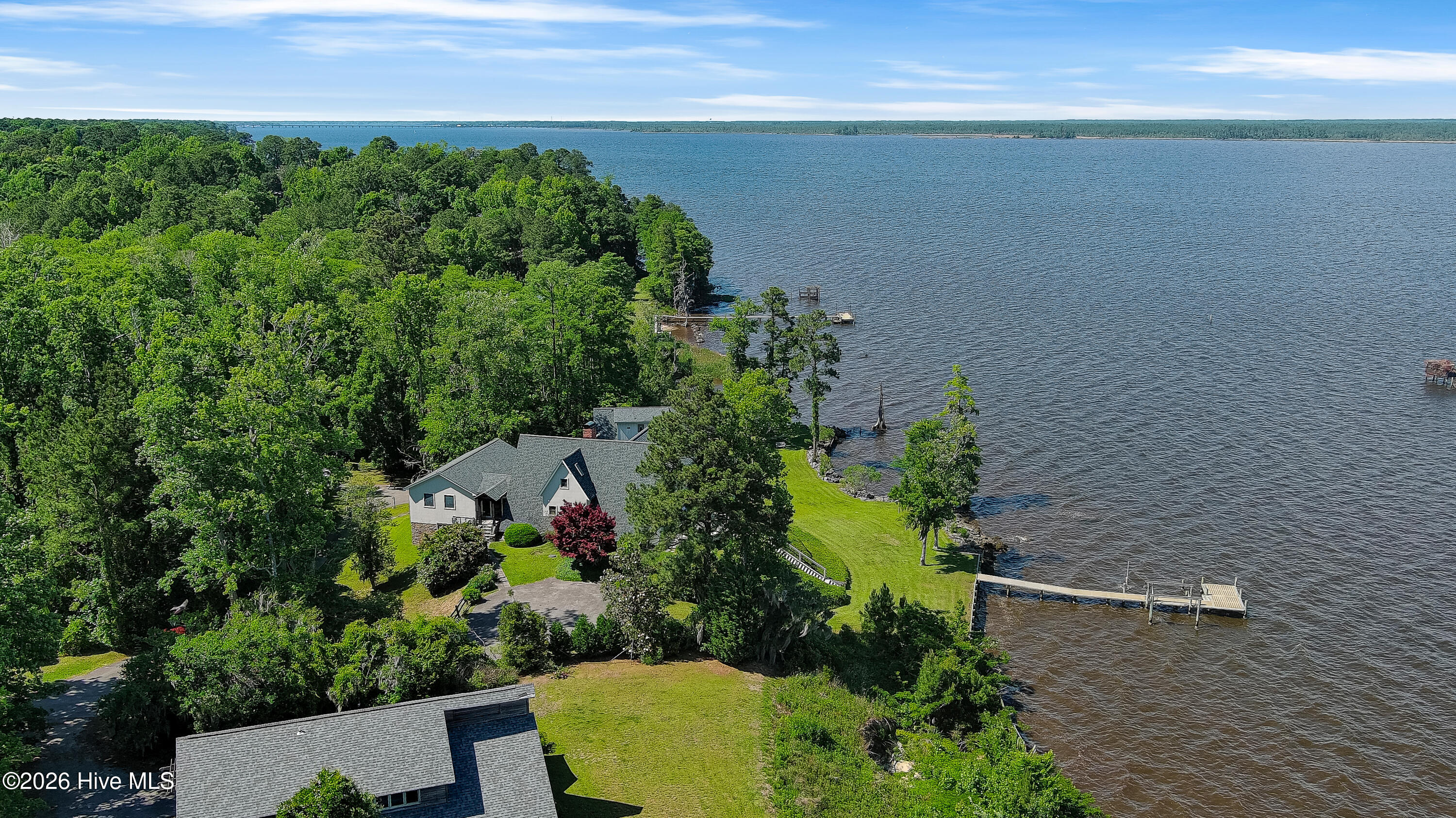 4100 North Rivershore Drive New Bern, NC 28560 - Photo 78 of 87 Aerial View w/ Boat Ramp