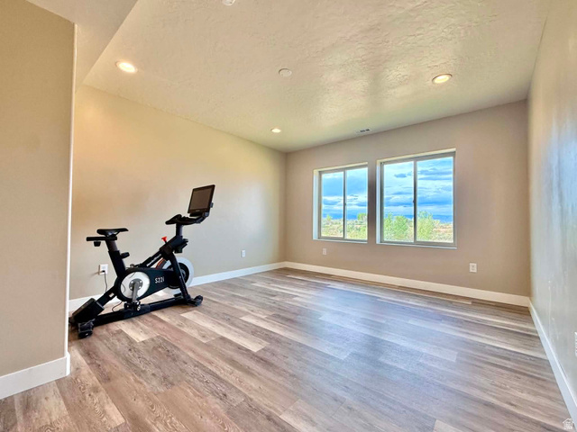 2101 Goose Ranch Road Vernal, UT 84078 - Photo 44 of 72 Spacious room with wood-finish flooring, recessed lighting, and two large windows