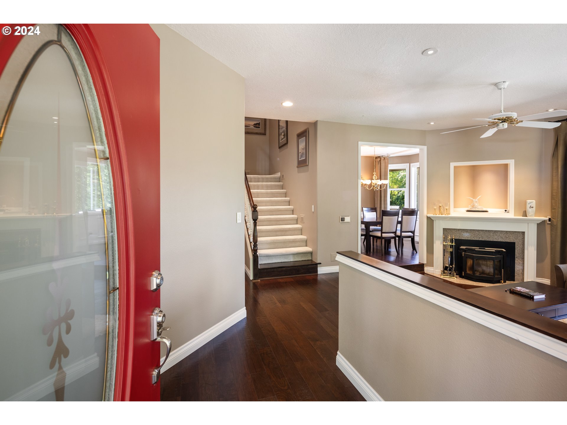19100 Southwest Finnigan Hill Road Newberg, OR 97132 - Photo 6 of 48 a living room with furniture and a fireplace