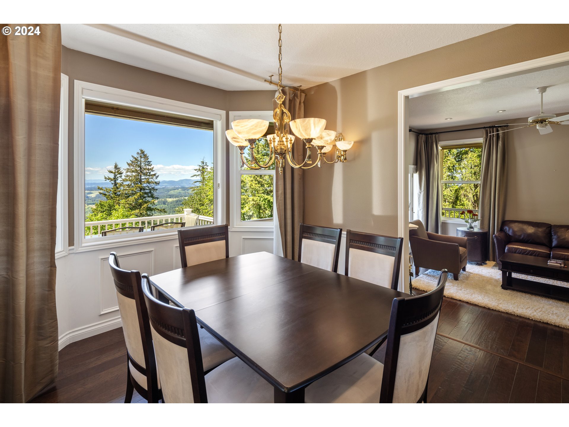 19100 Southwest Finnigan Hill Road Newberg, OR 97132 - Photo 9 of 48 a view of a dining room with furniture window and wooden floor