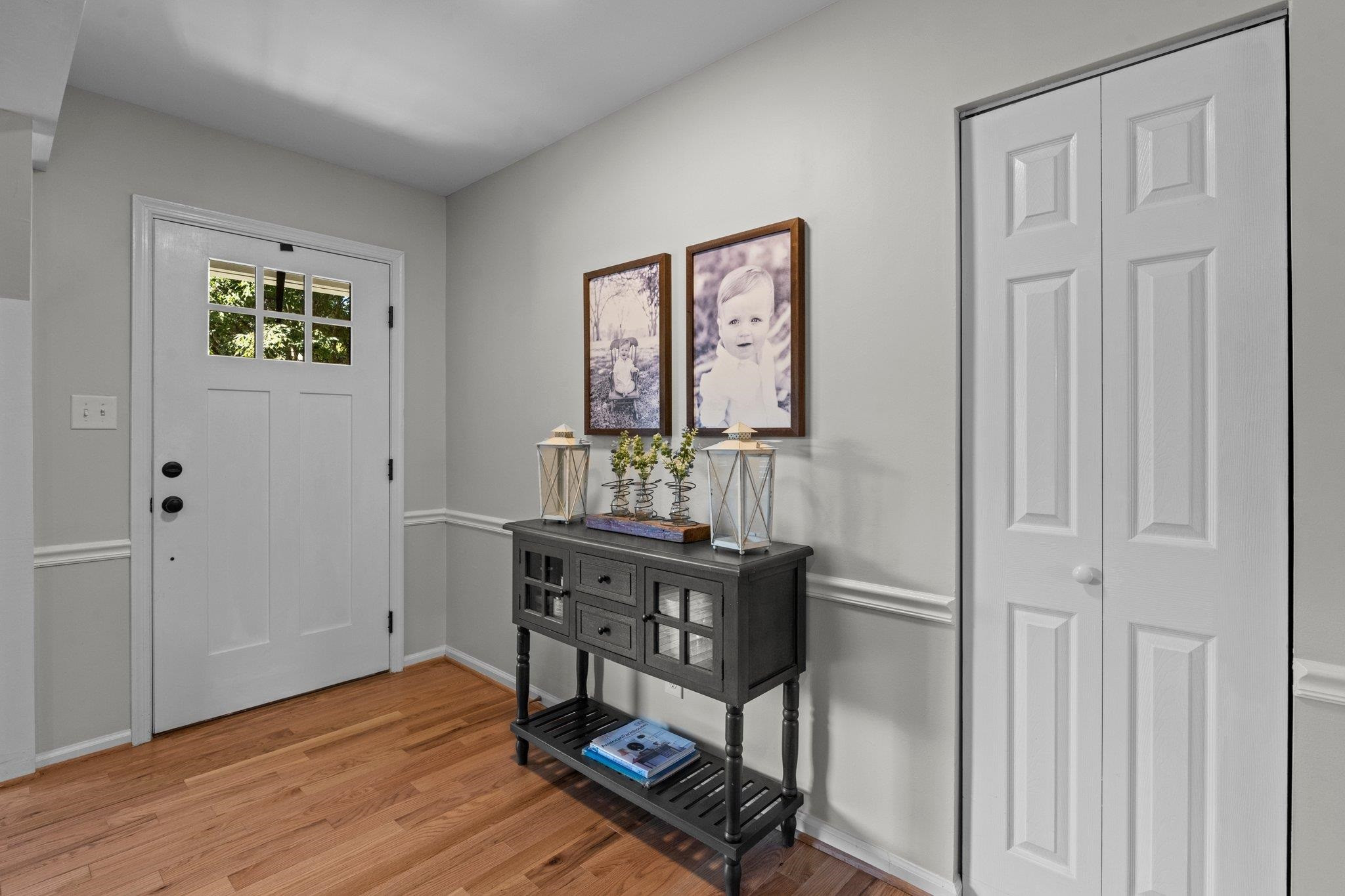 5421 Old Towne Road Raleigh, NC 27612 - Photo 4 of 39 Front Entry with coat closet, open to Family Room Foyer