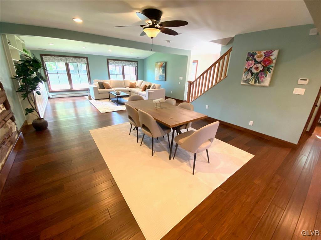 1665 Easton Road Hellertown, PA 18055 - Photo 6 of 37 a living room with dining room and wooden floor