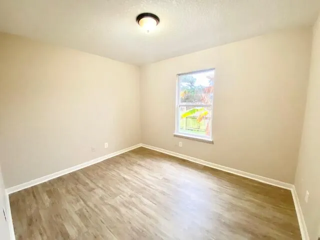 an empty room with a window