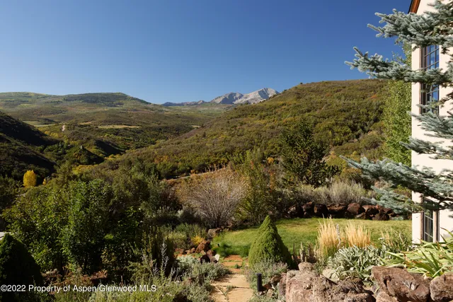 a view of a lake with a mountain in the background