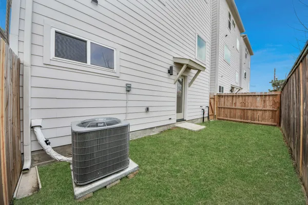 a view of backyard of house