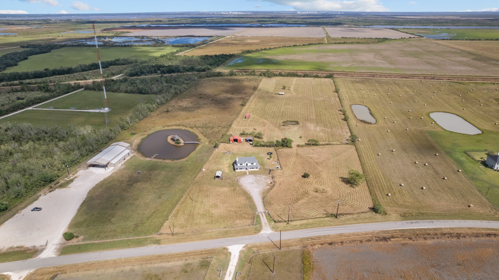 6503 County Road 208 Angleton, TX 77515 - Photo 3 of 38 an aerial view of a house with a ocean view
