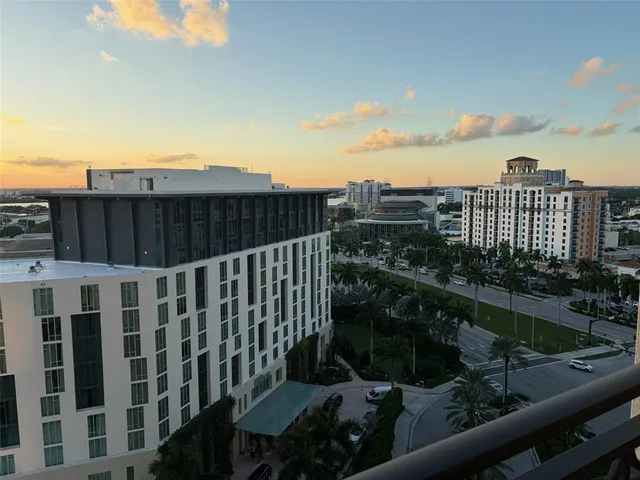 a view of balcony with city view